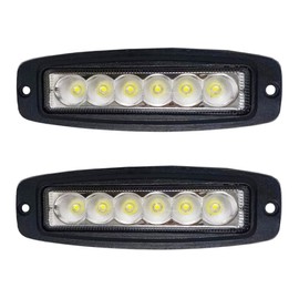 ECAHAYAKU Flush Mount LED Pods 7inch 18W LED Driving Lights Bumper Work Light Flood Beam Driving Light Grill Mount Off Road Light Backup Light Reverse Light For 4x4 Truck ATV UTV Boat