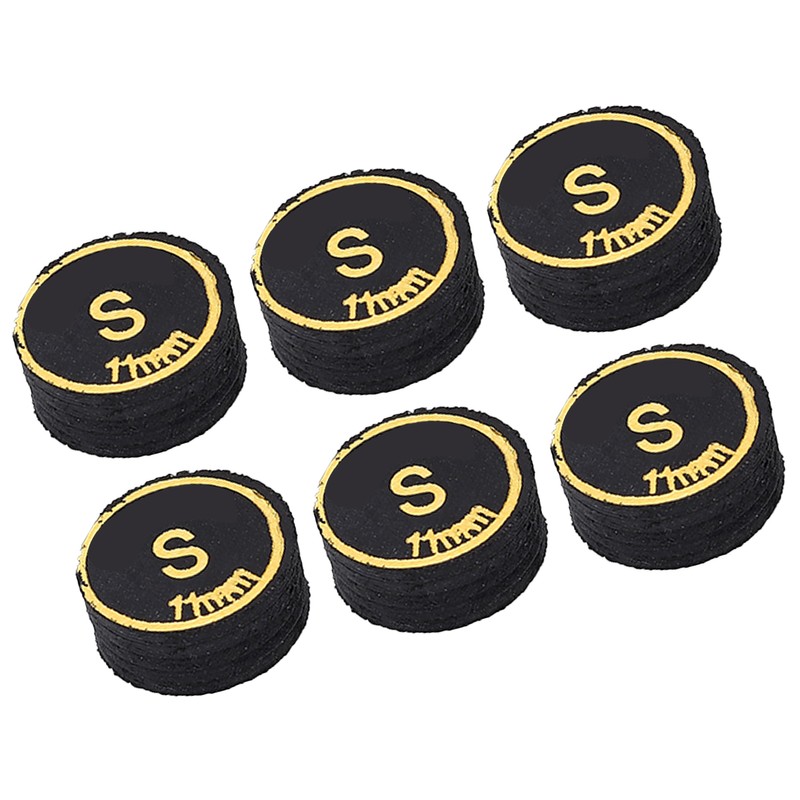 6PCS Billiard Cue Tips PU Multiple Layer Pool Cue Tips