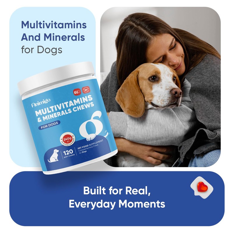 animigo Multivitamins and Minerals for Dogs - 120 Soft Chews