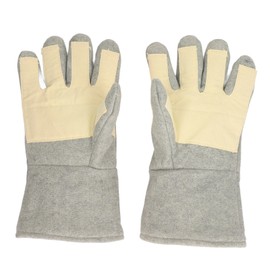 1 Pair Heat Resistant Gloves Separate Fingers Hot Proof Mitts Tool for Working Welding