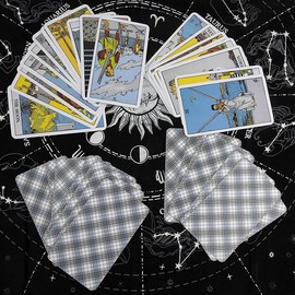 Tarot Cards, 78 Tarot Cards Set with Colourful Box, Tarot Deck, Tarot Cards English, Tarot for Beginners, Rider Tarot Tarot Deck Cards (A)