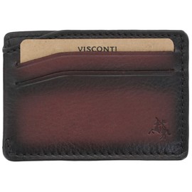 Visconti Montpellier Collection Luc Leather Card Holder RFID Blocking MT86 Burnished Tan