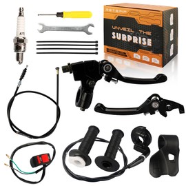 Brake Lever Cable Folding Clutch Throttle Handle Grips Cable Kit for RFZ125 DBX15 X18 X19 Tao Tao 50cc 70cc 110cc 125cc 150cc Apollo DB17 DB27 Coolster M125 SSR Pit Dirt Bike Motorcycle（BLACK）