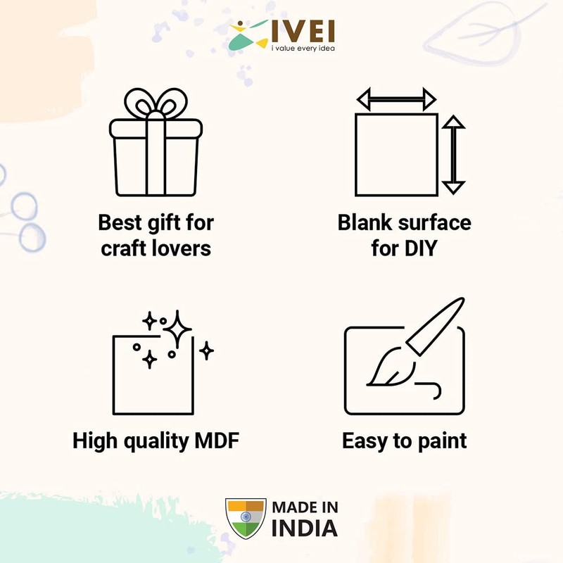 IVEI Do-it-yourself plain MDF photoframe set of 2 - for