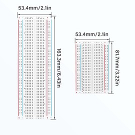 Breadboard Jumper Wire Kit 400pcs 830 Point Breadboards + 65 Flexible Wires + 140 U-Shaped Jumper Helpers+1 Tweezers