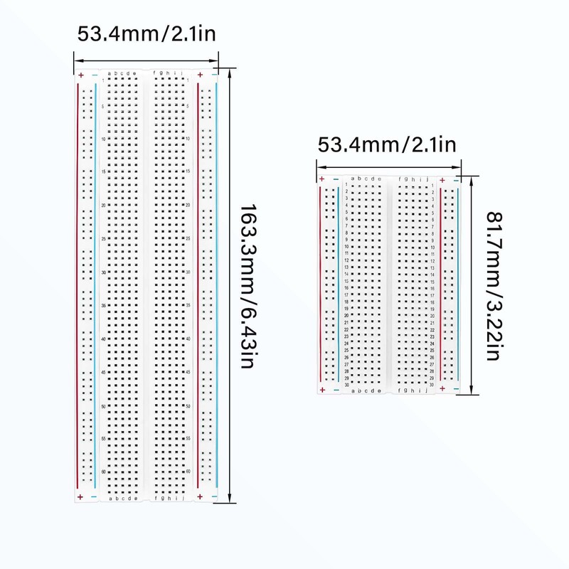 Breadboard Jumper Wire Kit 400pcs 830 Point Breadboards + 65