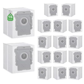 16 Pack Vacuum Bags Compatible with iRobot Roomba i7 i7+ i3 i3+ i8 i8+ j5+ i5+ i4 i4+ i1 i1+ i6 i6+ j5+ j7 j7+ s9 s9 Plus Bags Automatic Dirt Disposal Bags