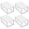 mDesign Plastic Stackable Cosmetic Storage Organizer Bin with Pull Out