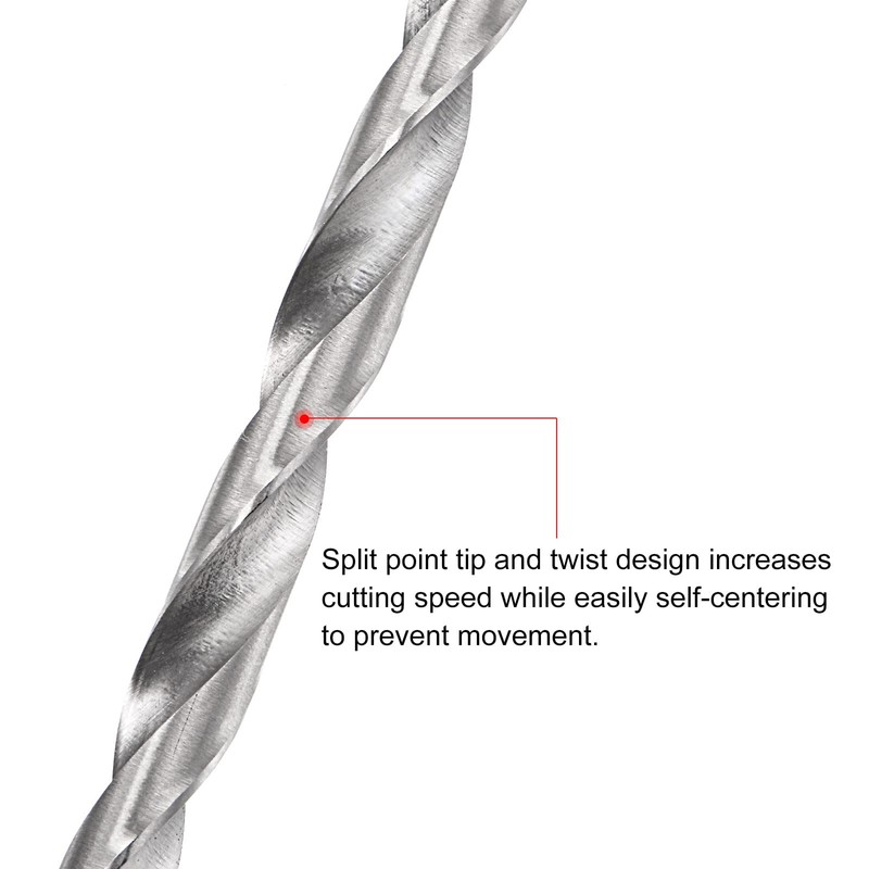 sourcing map 1 Piece Twist Drill Extra Long Drill Bit