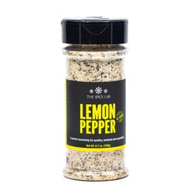 The Spice Lab Kosher Salt Lemon Pepper Seasoning - All-Natural Blend for Chicken & Fish - Gourmet Popcorn Seasoning - Tart Blend for Seafood Sauce & Vegan Salad Dressings - 6.7 oz Shaker – 7073