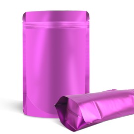 ODDIER 4"x6" 120pcs Mylar Bags for Food Storage,Smell Proof Bags Resealable Food Storage Bags for Small Business, Stand-up Foil Pouch Packaging Treat Snack Bags for Self Sealing (Purple)