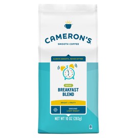 Cameron's Coffee Roasted Ground Coffee Bag, Decaf Breakfast Blend, 10 Ounce