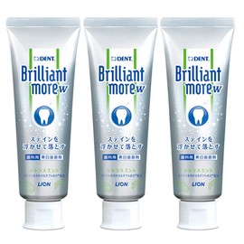 Brilliant More Whitening Double Citrus Mint 3.2 oz (90 g) 3 Bottles [Brilliant more w] Dental Exclusive Whitening