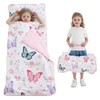 Viviland Toddler Kid Nap Mat for Preschool, White Butterfly Slumber