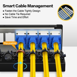 PBAEGAV Patch Panel 8 Port Keystone Network STP Blank Patch Panel for Cat7, Cat6, Cat6A, Cat5e(1U 8 Port)