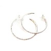 Divas Diggables CLIP-ON EARRINGS CRYSTAL RHINESTONE 2 INCH HOOPS ABS