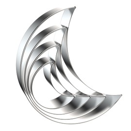Crescent Moon Cookie Cutter Set - 5 inch, 4 inch, 3 inch, 2 inch - 4 Piece New Moon Cookie Cutters Shapes Molds - Stainless Steel