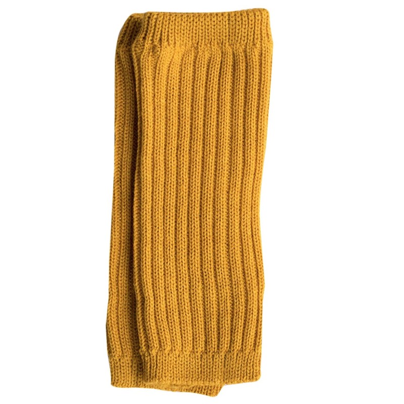 Grödo, Merino Rib Children's Leg Warmers, golden yellow