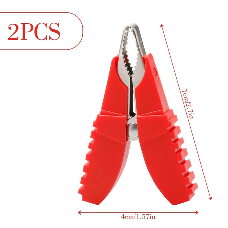 GLADFRESIT 2PCS Crocodile Clips, Butterfly, Insulative Safe PVC Protective Alligator