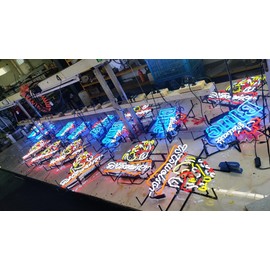 Real Handmade Nails Spa Waxing Glass Neon Signs,Neon Light Office Hotel Pub Cafe Party Man Cave Neon Light Art Wall Lights 24 X 20 Inches