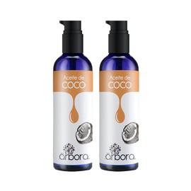 Árbora 2 Pack Aceites de COCO | HIDRATACIÓN PROFUNDA DE PIEL, CABELLO Y UÑAS | Fácil aplicación | Con Acidos Grasos | 100% PURO| Evita las Puntas Abiertas | Aceites Esenciales | 90 ml