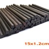 10-Pack 15x1.2cm African Blackwood Ebony Dowel Pins Wood Lumber Turning
