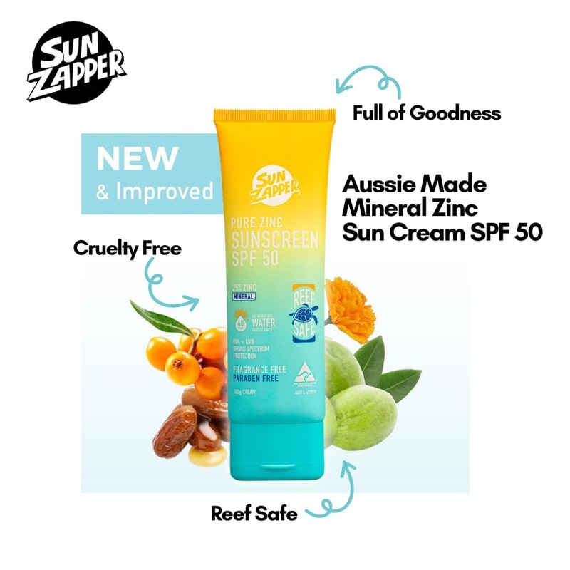 Pure Zinc Sun Cream SPF 50 Sun Zapper Reef Safe