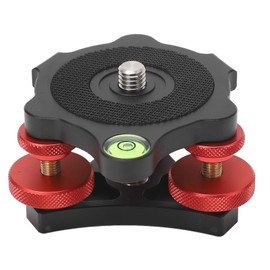 Tripod Head Leveling Base, Universal Compatibility, Precise Angle Adjustment, Premium Structure, 3 Built in Bubble Levels, Practical to Use, Aluminum Alloy, 33lbLoad, for DSLR