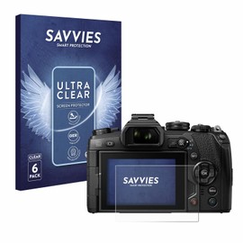 Savvies 6 Pack Screen Protector compatible with Olympus OM-D E-M1 Mark II/Mark III Protection Film Clear