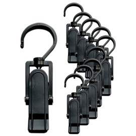 [MTI] Multi Hanger Clip, Single, Black, HIPS 10 Pieces (MHC-1BK) Rotatable Clothespins, Hat, Socks, Etc_M