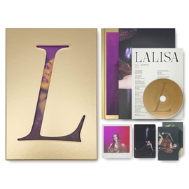 BLACKPINK LISA FIRST SINGLE ALBUM - LALISA [ GOLD VER. ] PHOTOBOOK + LYRICS PAPER + CD + PHOTOCARD + POLAROID + DOUBLE-SIDED POSTER