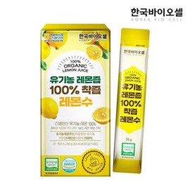 Korea Biocell [한국바이오셀]한국바이오셀 유기농 레몬즙 100 NFC착즙 레몬수 스틱 1박스(20g x 14포) 없음