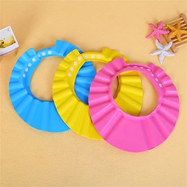 3 gorros de baby shower para lavar el cabello, gorro de baño ajustable que protege los ojos y las orejas del bebé, sombrero de champú para niños peque