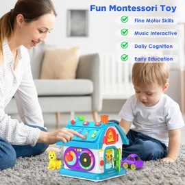 Vahome 14-in-1 Montessori Toys for 1 Year Old Boy Gifts, Musical Educational Baby Toy 12-18 Month, First Birthday Gift for One Year Old Boy Girl, 1st Present for Toddler 1-2 Age