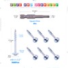 Glarks 160Pcs Pocket Hole Screw Set 8 Size Square Drive
