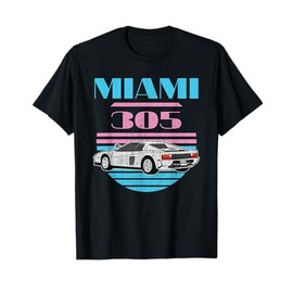 Miami 305 Vintage Florida City Beach 80s Men Women Boys Girl T-Shirt