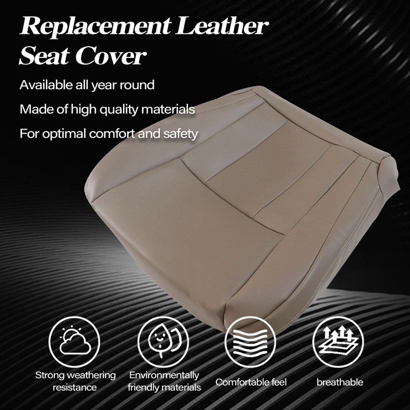 SecosAutoparts Oak Tan Front Driver or Passenger Side Bottom Leather