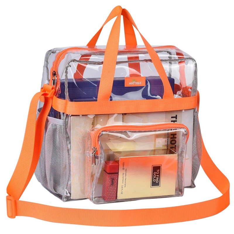 MAY TREE Clear Bag for Stadium Events 12×6×12 Clear Tote