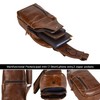 Vintage Full Leather Crossbody Chest Shoulder Sling Bag Men Women