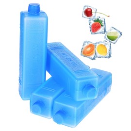 SUPVOX 4pcs Cooler Ice Packs Refillable Cold Plates for Freezer Bags Small Reusable Packs for Efficient Food Freshness During Picnics and Cold Chain Shipping