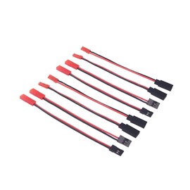 BDHI 4pais JST Male Female to JR Futaba Servo Connector Plug Adapter Cable 20awg 4inch/10cm Silicone Wire for RC Lipo Battery(B192-4)