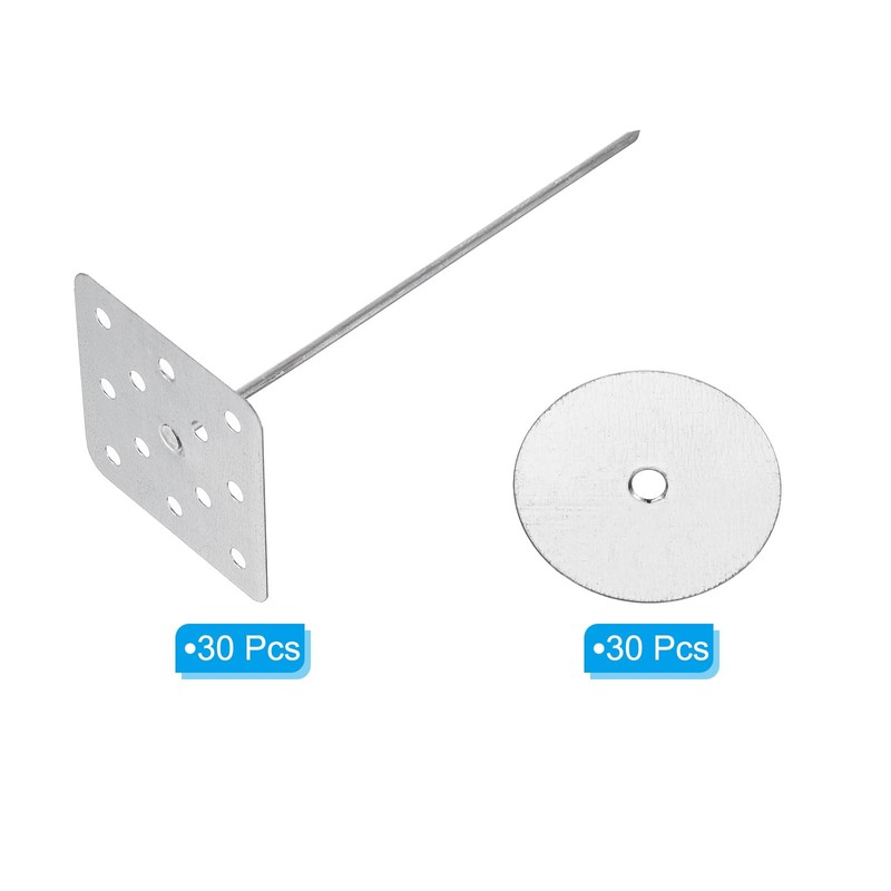PATIKIL 5.9 Inch Perforated Insulation Pins with Round Washers, 50