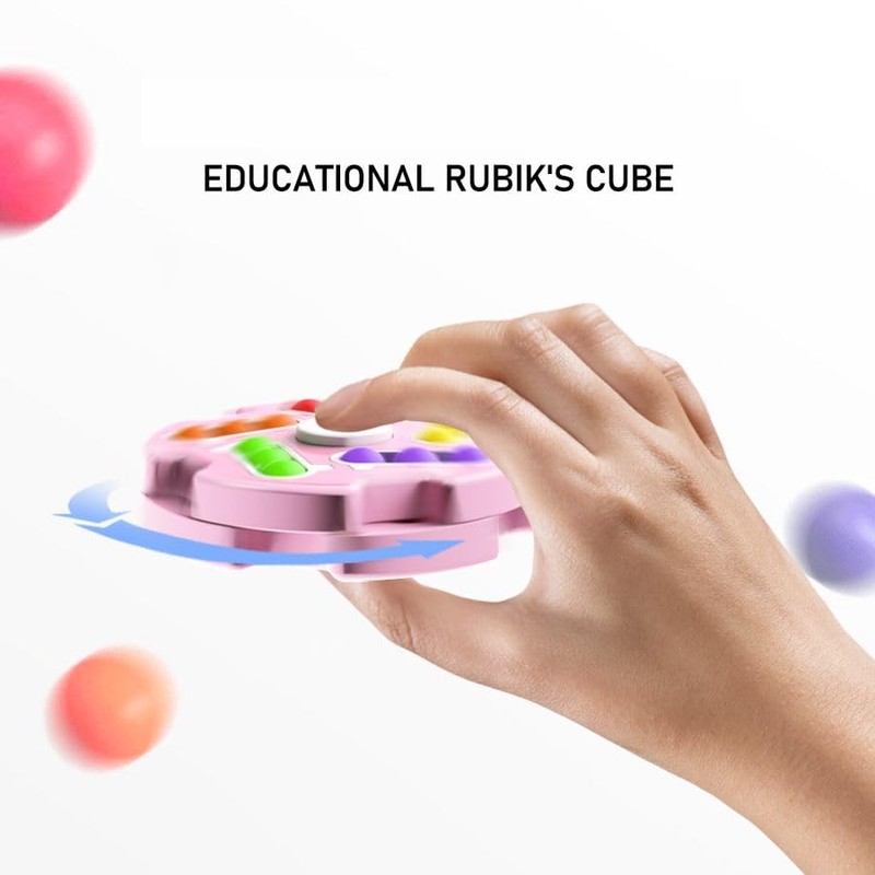 Jeu d'aptitude. Rubik's Cube Rotatif. Casse-tête à billes. Turquoise