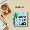 Wash Your Palms Wood Block Sign Summer Beach Bathroom Decorative