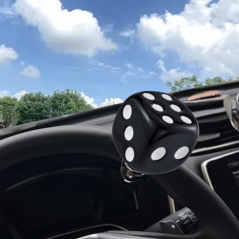 Temzzer Steering Wheel Knob Dice Car Turning Assist Suicide Spinner