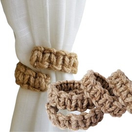 Lilalemon 4pcs Curtain Tie Backs, Modern Simple Style Tie Backs for Curtains, Curtain Holdbacks for Thin or Thick Home Office Window Drapery