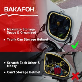 BAKAFOH Front Trunk Lid Organizer Frunk Tool Bag for Can Am Spyder F3 F3-S F3-T F3-L 2015-2024 Accessories Removable 5 Mesh Pockets Storage Organizer(|Black Style)