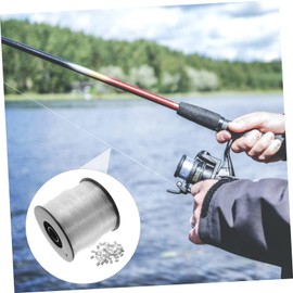 Sosoport 1 Set DIY Jewelry Fishing Wire Clear Nylon String Cord with Aluminum Crimping Sleeves for Crafts Home Decoration and Various DIY Projects