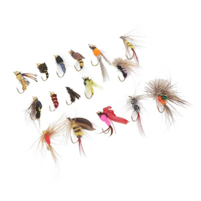 64 Pcs Fly Fishing Flies Stainless Steel Colorful Fishing Lure
