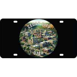 Cedar City Utah Souvenir Destination Mini Metal License Plate 4.75 x 2.25 inch